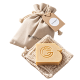 Lemongrass Soap Gift Bag + Hand-knitted Cotton Washcloth