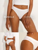 Breeth Cotton Brazilian 3-Pack — White bundle