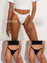 Breeth Cotton Tanga 3-Pack — Monochrome Mix
