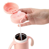 Hatchling Kids 280ml — Blossom — straw and lid detail